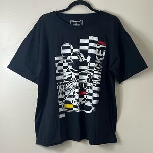 Mickey Mouse shirt Black Multi Color 100% Organic Cotton Disney Store XL